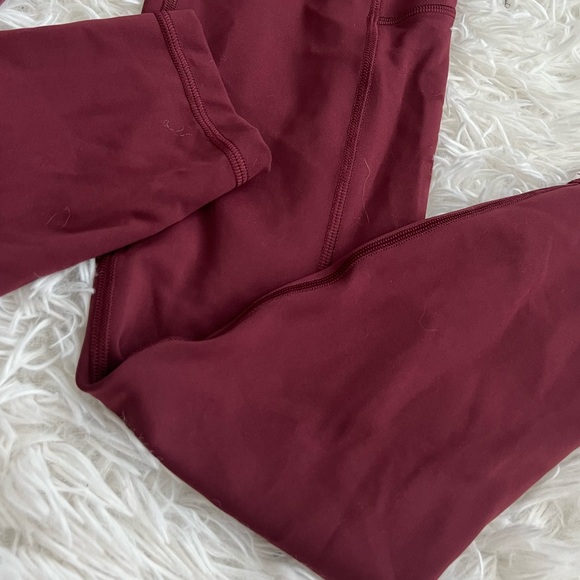 Lululemon Invigorate High-Rise Tight 25" Red Merlot w/ Pockets - Size 4 - Picture 3 of 9